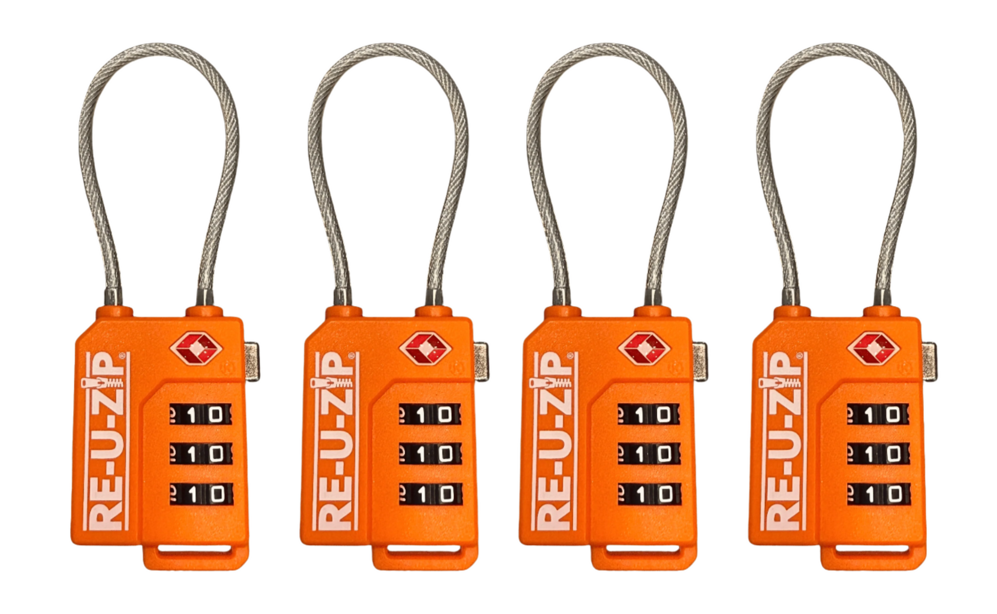 RE-U-ZIP INNOVATIVE DUST BARRIER SOLUTIONS Construction 4-Pack Cable Locks RE-U-ZIP® DUST BARRIER ZIPPER CABLE LOCK