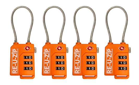 RE-U-ZIP INNOVATIVE DUST BARRIER SOLUTIONS Construction 4-Pack Cable Locks RE-U-ZIP® DUST BARRIER ZIPPER CABLE LOCK