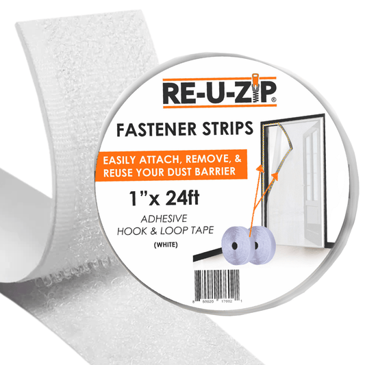 RE-U-ZIP INNOVATIVE DUST BARRIER SOLUTIONS Construction RE-U-ZIP® HOOK & LOOP FASTENER STRIPS