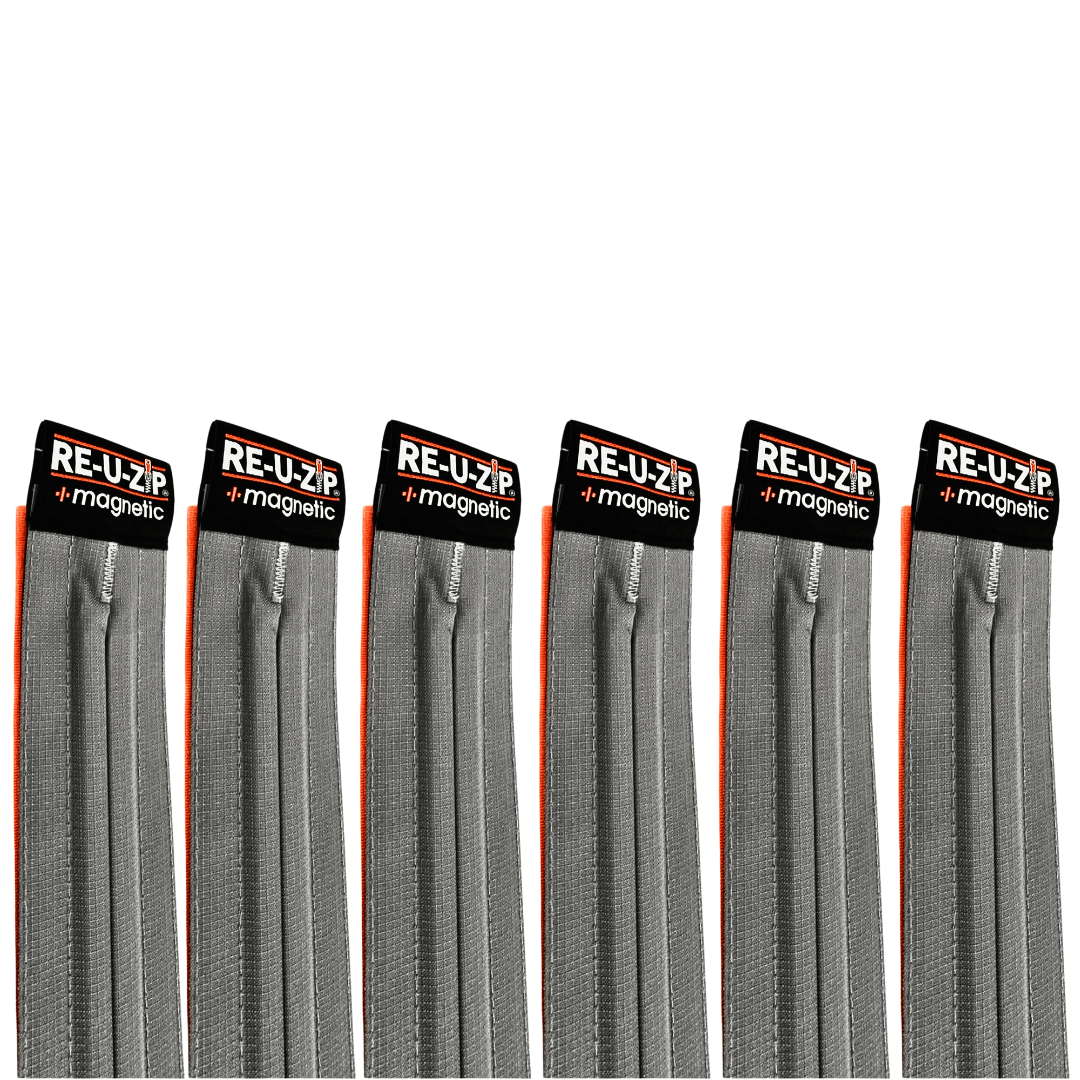 RE-U-ZIP™ INNOVATIVE DUST BARRIER SOLUTIONS RE-U-ZIP®  MAGNETIC ENTRY STRIP™ (ONLY) | 6-PACK