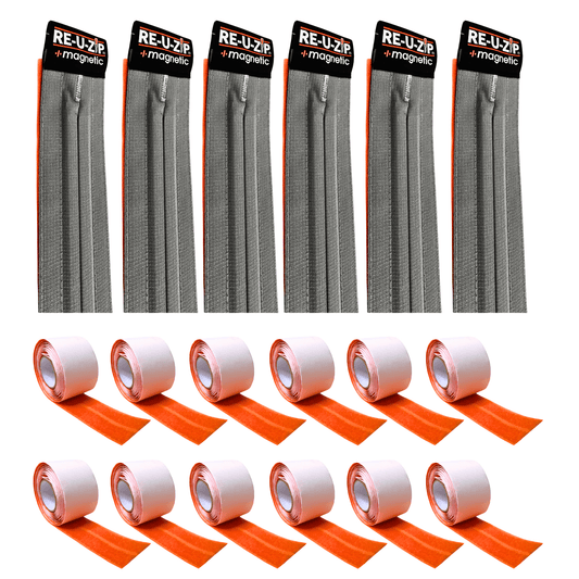 RE-U-ZIP® Magnetic Entry Strip™ Pro Bundle – self-closing reusable dust barrier door system for professional containment.