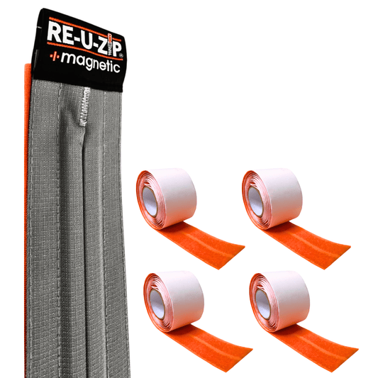 RE-U-ZIP INNOVATIVE DUST BARRIER SOLUTIONS Construction RE-U-ZIP® MAGNETIC ENTRY STRIP™ | STARTER KIT