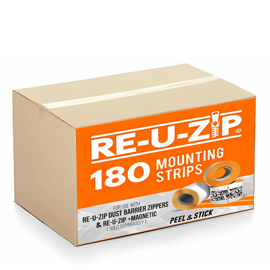 RE-U-ZIP INNOVATIVE DUST BARRIER SOLUTIONS Construction RE-U-ZIP® MOUNTING STRIP RE-FILL™ | 180 UNIT CASE PACK