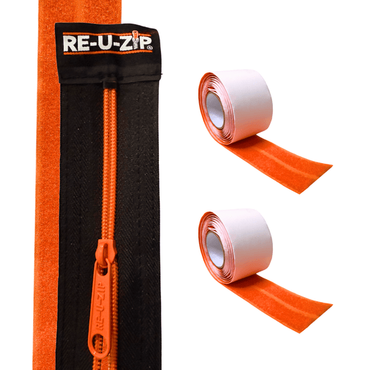 RE-U-ZIP® Reusable Dust Barrier Zipper Starter Kit – fail-safe, lockable dust containment zipper system for construction, restoration, and healthcare projects.