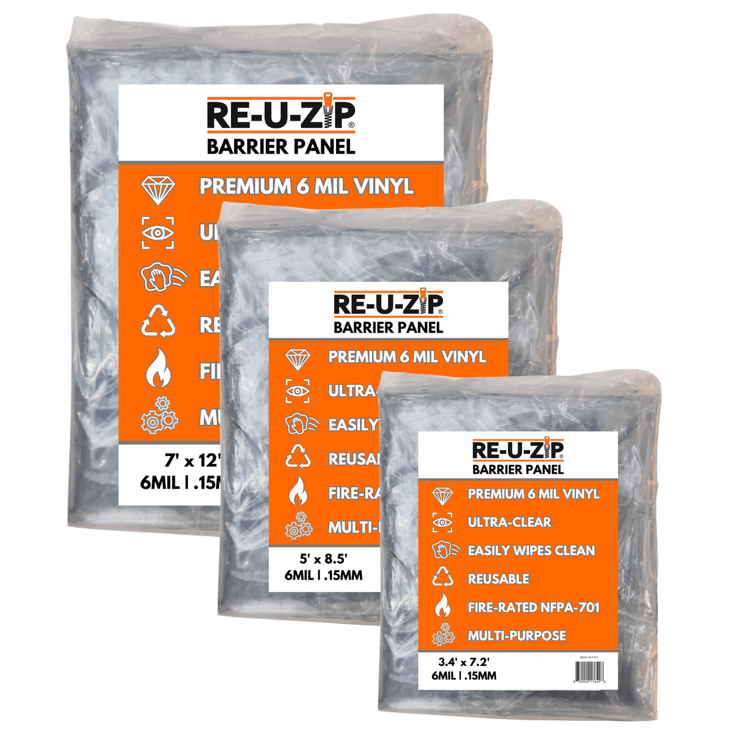 RE-U-ZIP INNOVATIVE DUST BARRIER SOLUTIONS Construction RE-U-ZIP® ULTRA-CLEAR BARRIER PANEL