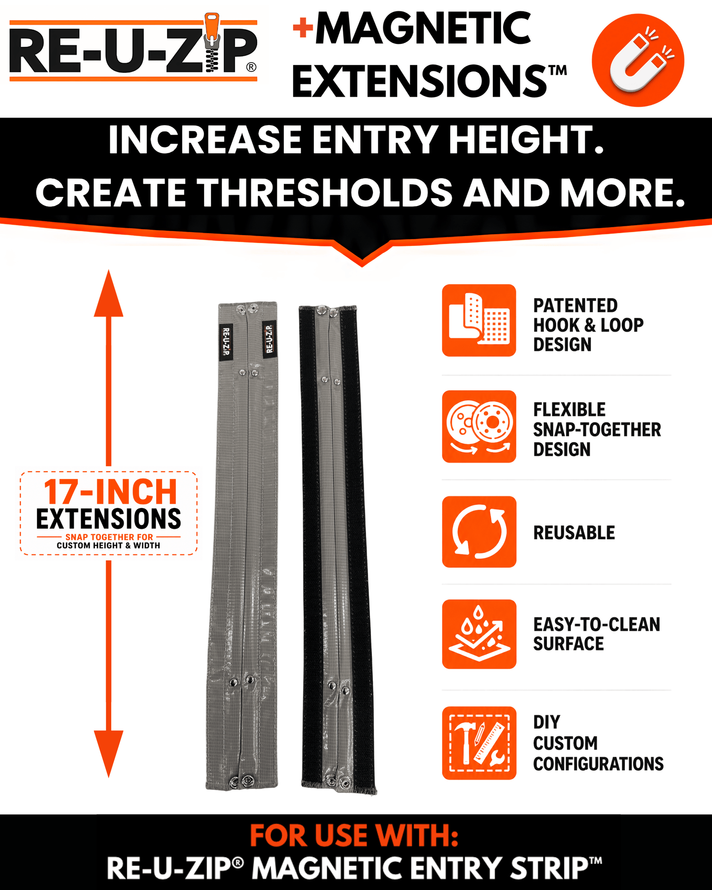 RE-U-ZIP® | DUST CONTAINMENT EVOLVED™ RE-U-ZIP® Magnetic Extensions™