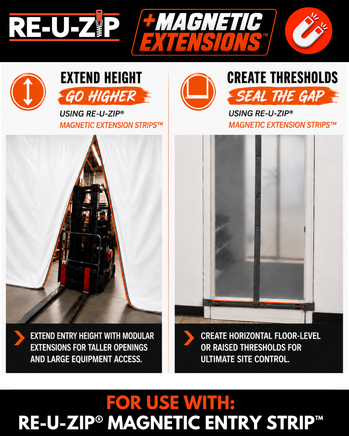 RE-U-ZIP® | DUST CONTAINMENT EVOLVED™ RE-U-ZIP® Magnetic Extensions™