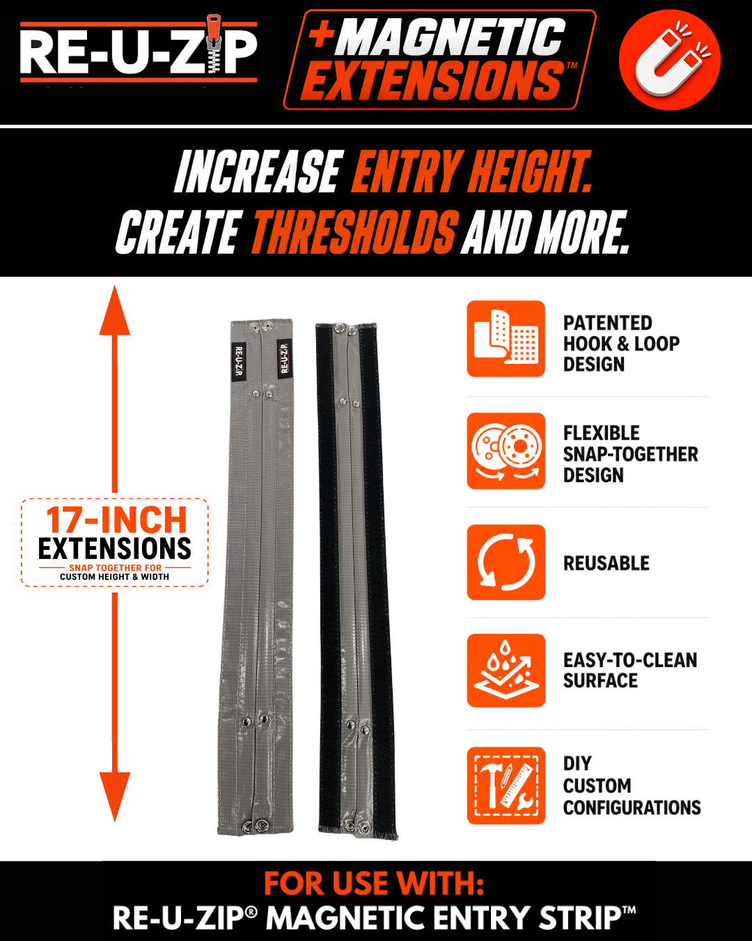 RE-U-ZIP® | DUST CONTAINMENT EVOLVED™ RE-U-ZIP® Magnetic Extensions™