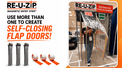 RE-U-ZIP® | DUST CONTAINMENT EVOLVED™ Construction RE-U-ZIP® Self-Closing Magnetic Entry Strip™ | Starter Kit