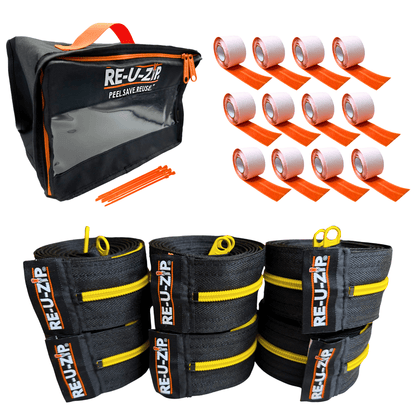 RE-U-ZIP® | DUST CONTAINMENT EVOLVED™ Construction YELLOW RE-U-ZIP® FAIL-SAFE™ REUSABLE DUST BARRIER ZIPPER | PRO BUNDLE