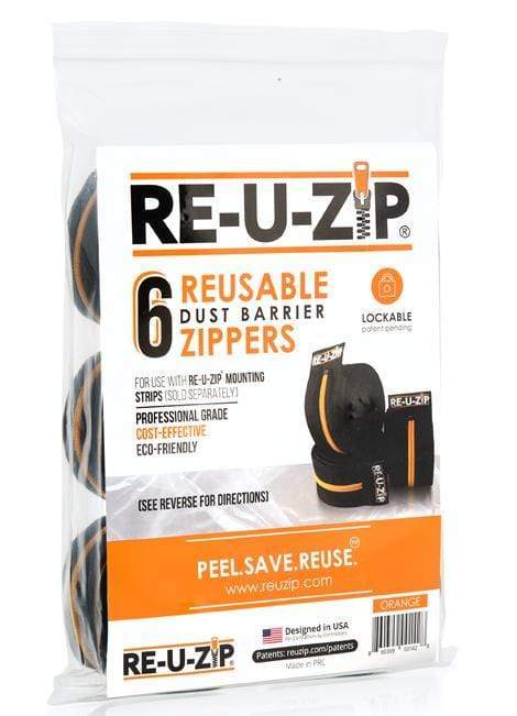 RE-U-ZIP INNOVATIVE DUST BARRIER SOLUTIONS Construction Green #9847 SERVPRO RE-U-ZIP® HEAVY-DUTY REUSABLE DUST BARRIER ZIPPER (ONLY) | 6-PACK