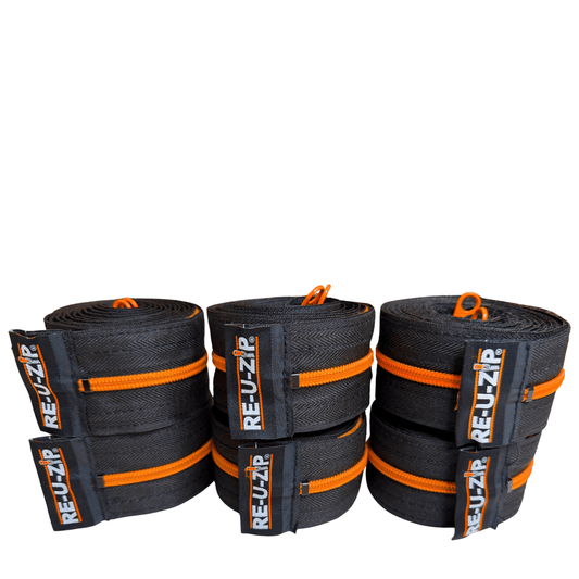 RE-U-ZIP INNOVATIVE DUST BARRIER SOLUTIONS Construction Orange RE-U-ZIP® REUSABLE DUST BARRIER ZIPPER (ONLY) | 6-PACK
