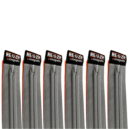 RE-U-ZIP™ INNOVATIVE DUST BARRIER SOLUTIONS RE-U-ZIP®  MAGNETIC ENTRY STRIP™ (ONLY) | 6-PACK