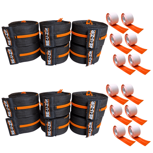 RE-U-ZIP INNOVATIVE DUST BARRIER SOLUTIONS Construction RE-U-ZIP® REUSABLE DUST BARRIER ZIPPER | 12-PACK