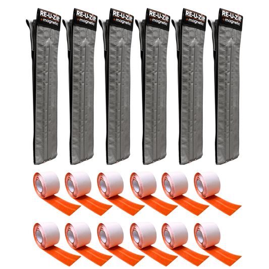 RE-U-ZIP INNOVATIVE DUST BARRIER SOLUTIONS Construction RE-U-ZIP® SELF-CLOSING MAGNETIC ENTRY STRIP™ | PRO BUNDLE