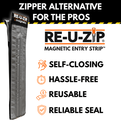 RE-U-ZIP INNOVATIVE DUST BARRIER SOLUTIONS Construction RE-U-ZIP® SELF-CLOSING MAGNETIC ENTRY STRIP™