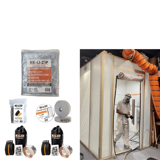 RE-U-ZIP INNOVATIVE DUST BARRIER SOLUTIONS Construction RE-U-ZIP™ Roll-Up Zipper Door Kit